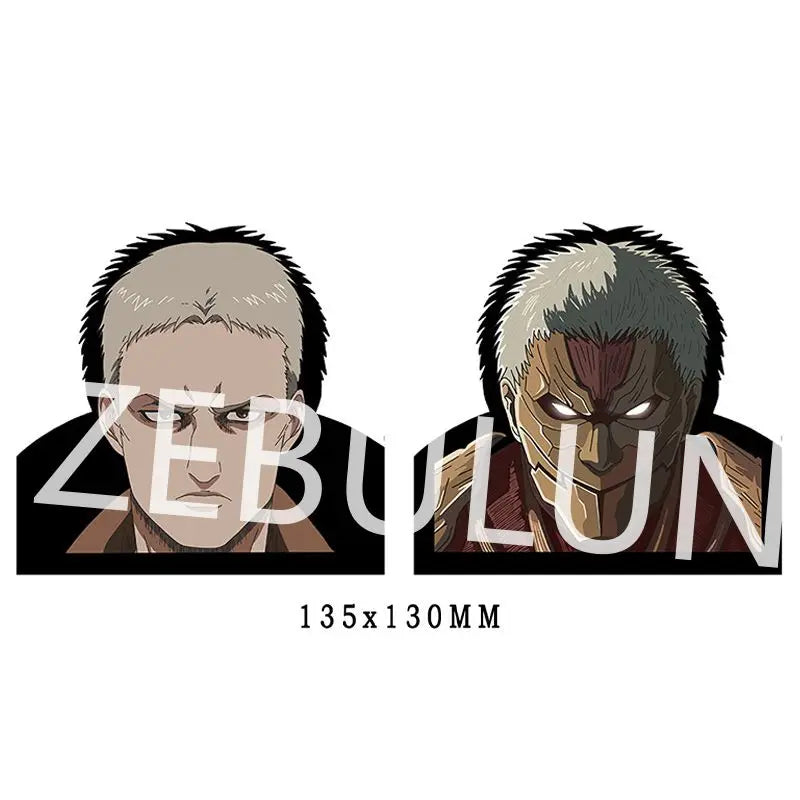 Waterproof 3D Motion Sticker Attach on Titan Stickers Anime Lenticular 3D Anime Sticker for Car Laptop Refrigerator
