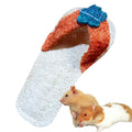 Natural Loofah Slipper Toys for Hamster and Parrot Durable Teeth Cleaning Pet Toy