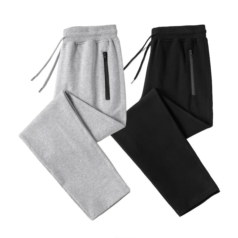 FEIBAI Sweatpants 96.5% Cotton 3.5% Spandex Men's Cotton Loose Casual Pants Long Pants Men's Knitted Pants