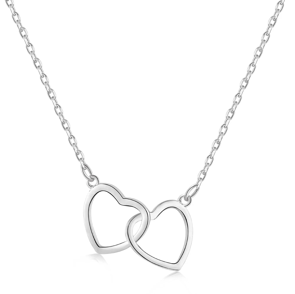 Dylam Fashion Gold Plated S925 Silver Jewelry Wholesale Heart Shape Love Pendant Dainty Trendy Necklace for Women