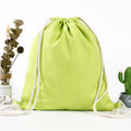 Custom Logo PE Cotton Canvas Drawstring Backpack Eco-Friendly Strong Reusable Big Colorful Classic Student Shoulder Bag Shopping