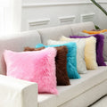 Factory Price Custom Color Faux Sheepskin Fur Cushion Cover Geometric Animal Dot Pattern for Living Room Hotel Use