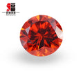 Baifu Jewelry Top Quality Loose Round Dark Orange CZ