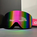 Yijia Optical Breathable Anti Fog Magnetic Lens Ski Glasses Anti Uv Adult Man Women Frameless Snow Goggle