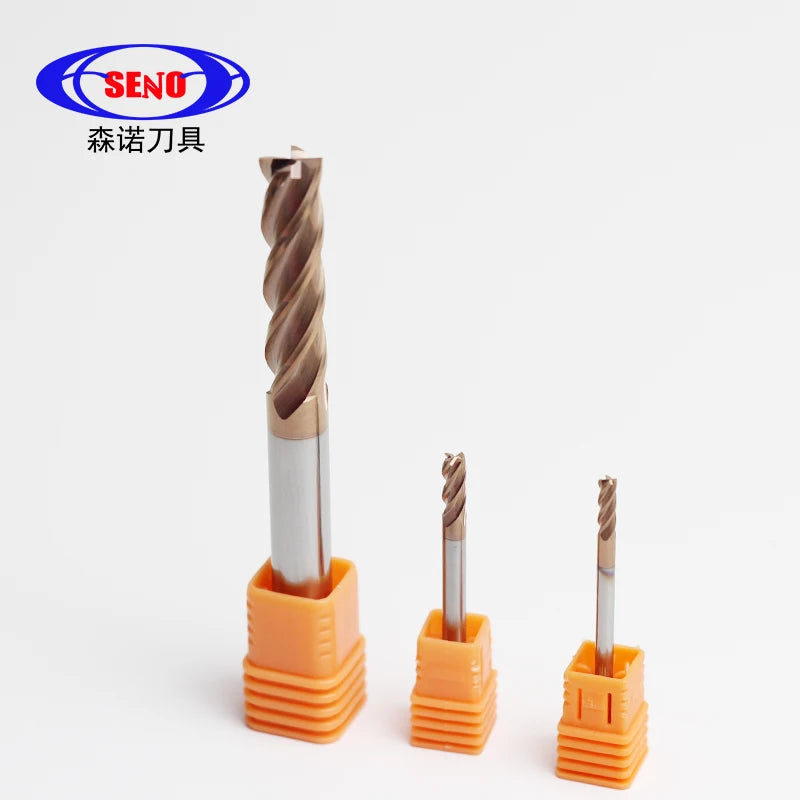 4 Flutes End Mills HRC55 Tungsten Carbide SENO Cemented Carbide End Mill Cutting Tools CNC Custom Router Bits Cutter
