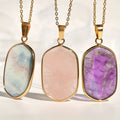 1-1.5 Inches Amethyst Slice Made Pendant With Connector