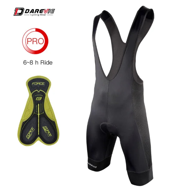 Darevie OEM All Size Gel Padded Cycling Shorts Men Shockproof Breathable Cycling Bib Shorts Cycling Wear Mens Gel Padded