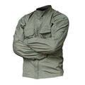 Stock Men's Tactical Pockets Shirt Jacket Waterproof Ribtop Sport Hunting Hiking Climbing Outdoor Casual Shirt