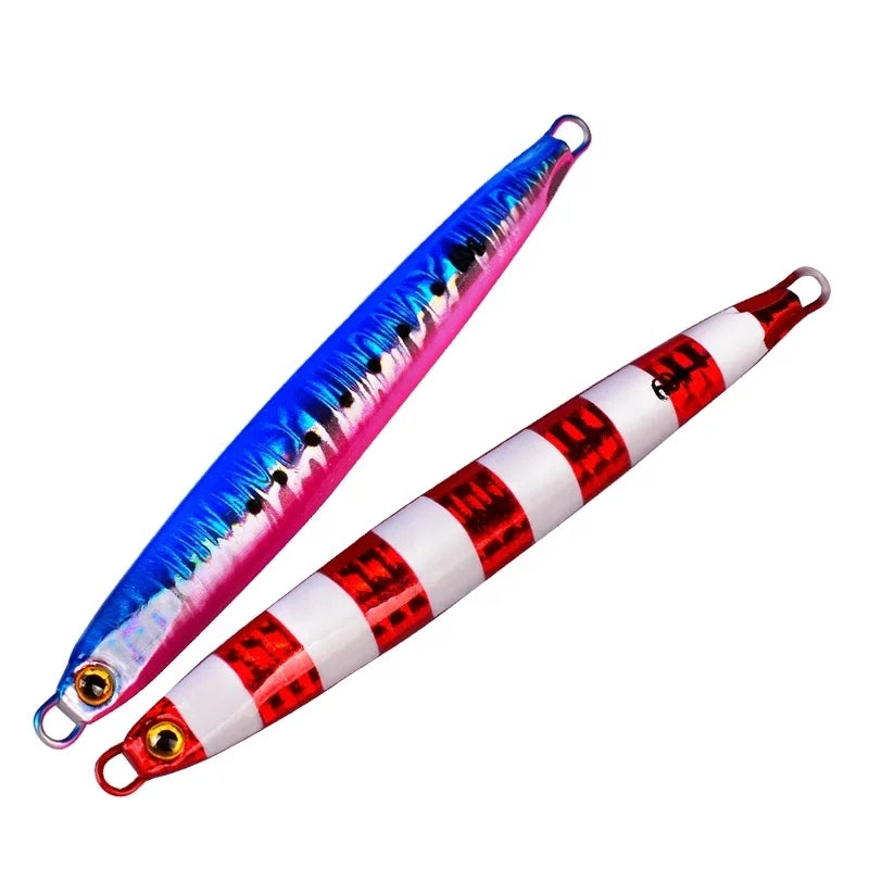 Slim Long Metal Casting Jig 10g 20g 30g 40g 60g Shore Cast Jigging Spoon Fishing Lure Artificial Bait Without Hook