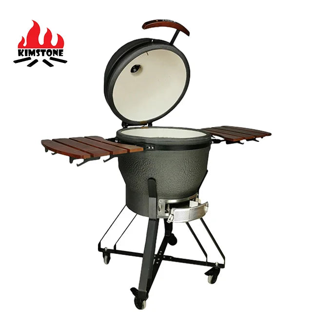 KIMSTONE New Design XL XXL 22 Inch  Black Grey Charcoal Bbq Grill Kamado Smoker