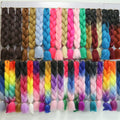 Fast Delivery 24Inch 3 Tone Synthetic Braiding Hair Extensions Expression Sintetico Ombre Jumbo Braid for Knotless Box Braids