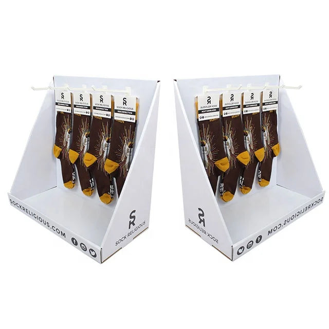 Cardboard Paper Cardboard Display Box for Socks Retail Store Counter Display Stand