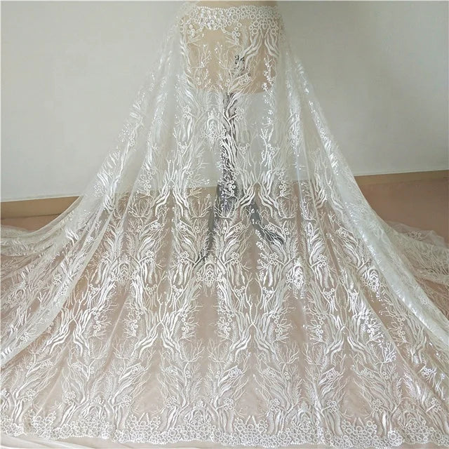 Luxury Bridal Lace Fabric African Fabric French Tulle Lace Fabric for 2020 Wedding Party
