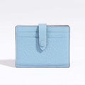 Minimalist Button Closure Slim Cardholder Handmade Genuine Leather ID Credit Card Holder Luxury Card Sleeve Graded Card case
