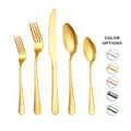 Shiny Gold Plated Eco-Friendly Stainless Steel Classic Cutlery Set Flatware Mirror/Matte Polish CE Certified for Weddings