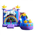 High Quality PVC Bounce House Slide Commercial Jumping Castle unicorn Inflatable Combo EN14960 Certified 2-Person Outdoor Use