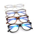 TR90 Blue Ray Anti-Blue Light Square Eyeglasses Frames Flexible Computer Glasses for Men Reading Use TR Material Lens