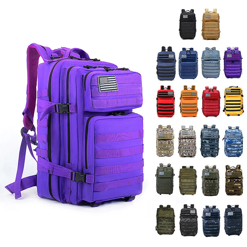 Newest Purple Oxford Traveler Mochila Tactical Customized Molle Outdoor Rucksacks Streamline Tactical Backpacks MegaBDM
