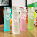 2025 Factory Wholesale Colorful Glass Water Bottles Portable Gradient Creative Frosted Glass Water Bottle Gradient Color