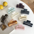 Original Retro Large Size Female Headdress High Texture Acetate Hairpin Square Plate Shark Clip Grab Clip Hair Back Hair Claw
