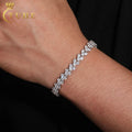 Fine Jewelry 6mm 925 Sterling Silver Luxury D VVS1 Diamond Bracelet Gifts Non Fade Moissanite Tennis Bracelet