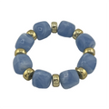Boho Chunky Amber Colorful Bamboo Acrylic Resin Beads Elastic Bracelet Bangle for Women Gift DIY Jewelry Customize