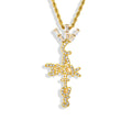 Travis Scott Brand Cactus Jack Cross Pendant Full of Zircon Hip Hop Letters Necklace Ornament
