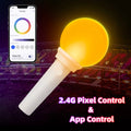 Hot Selling Custom RGB LED Light Sticks with LOGO Ball for Parties Concerts & Events-App Control Battery Operated Outdoor Use