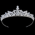 Ready to Ship Gift Elegant Wedding Tiara Unique Design Copper Cubic Zircon Exquisite Bridal Hair Accessory Crown Women BC5705