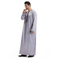 2024 Casual Islamic Clothing Fashion Dress for Men Saudi Arabia Kaftan Abaya Qamis Jubba Thobe Thobe Pour Homme Polyester