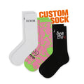 FREE DESIGN & MOCKUP OEM Customized Men Crew Sock Made Design Own Logo Casual Socks