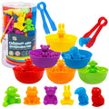Counting Animal Matching Game Color Sorting Toys with Bowls Preschool Learning Activities for Math Educational Sensory STEM Toy