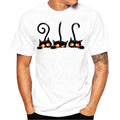 Hot Sale Plus Size Men's Loose Top Printed Round Neck White Knitted T-Shirt Featuring Digital Printing