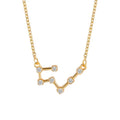 Steel Chain Custom 18inch 12 Zodiac Signs Black Drip Alloy Horoscope Gold Silver Chains Necklaces