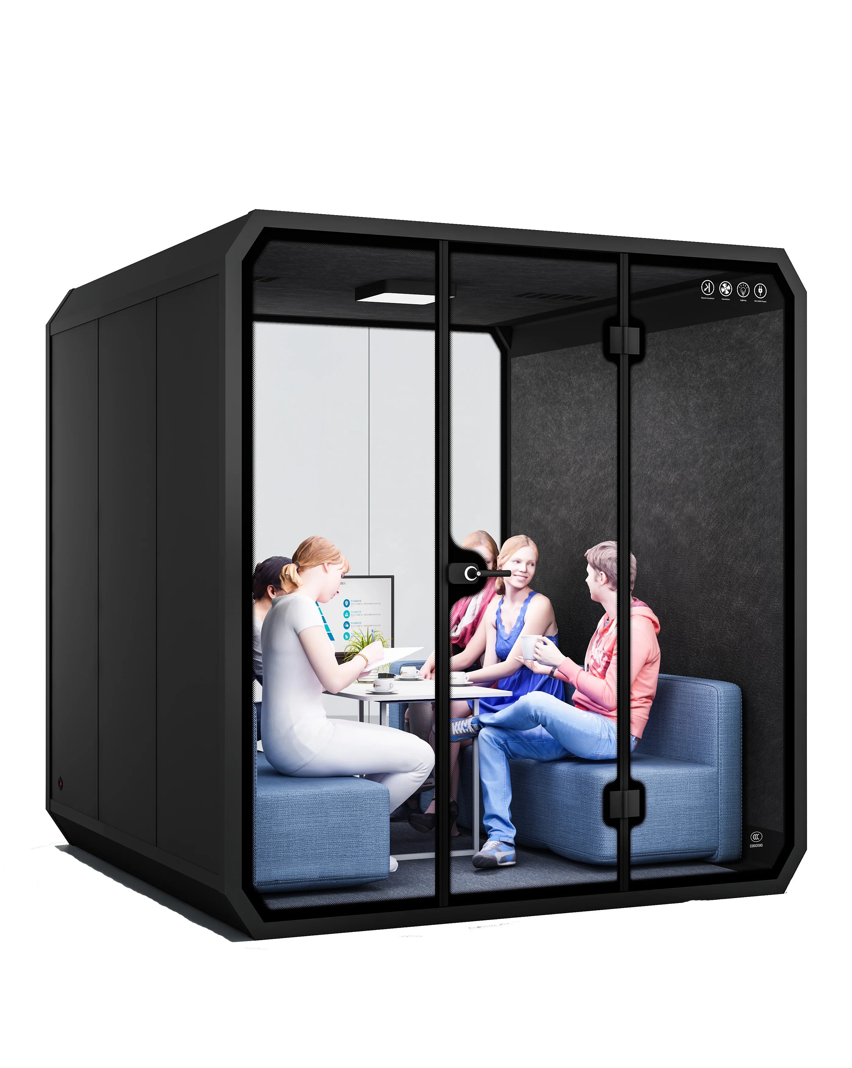 Sound Isolation Booth Meeting Phone Pod Live Broadcast Room Recording Studio Booth