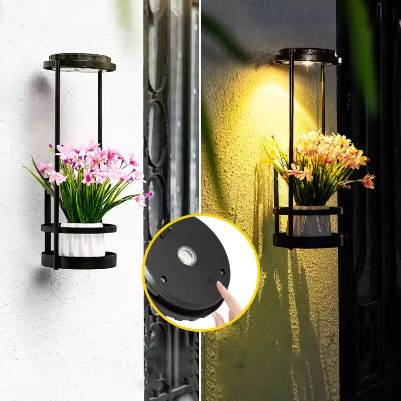 Howlighting Factory Wholesale Waterproof Exterior Solar Yard Decorate Light Solar Outdoor Plant Wall Lamps for Garden