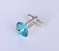 Luxury Custom Stainless Steel Crystal Cufflinks for Men-Wedding & Anniversary Gift