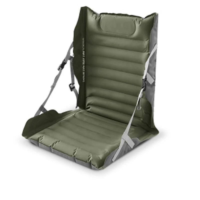 Hot Sale Adjustable Backrest Outdoor Inflatable Seat Cushion PVC Folding Beach or Camping Chair with Dampproof Mattress