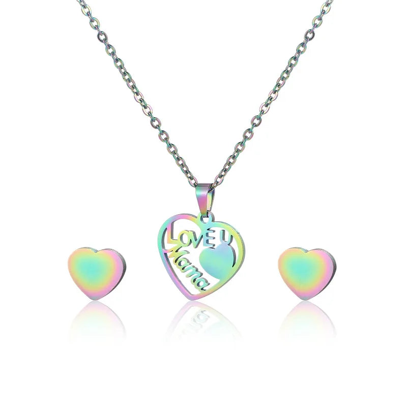 Fashion 18k Gold Stainless Steel Mothers Day Gifts Necklace Sets for Man Women N2103032