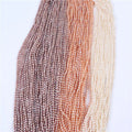 Natural Pearls Wholesale 2.5-3mm Rice Shape Natural Freshwater Pearl Strands - White Pink Purple