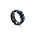 Couple Twist Rotatable Stainless Steel 18k Gold Plated Tail Rings Men Women