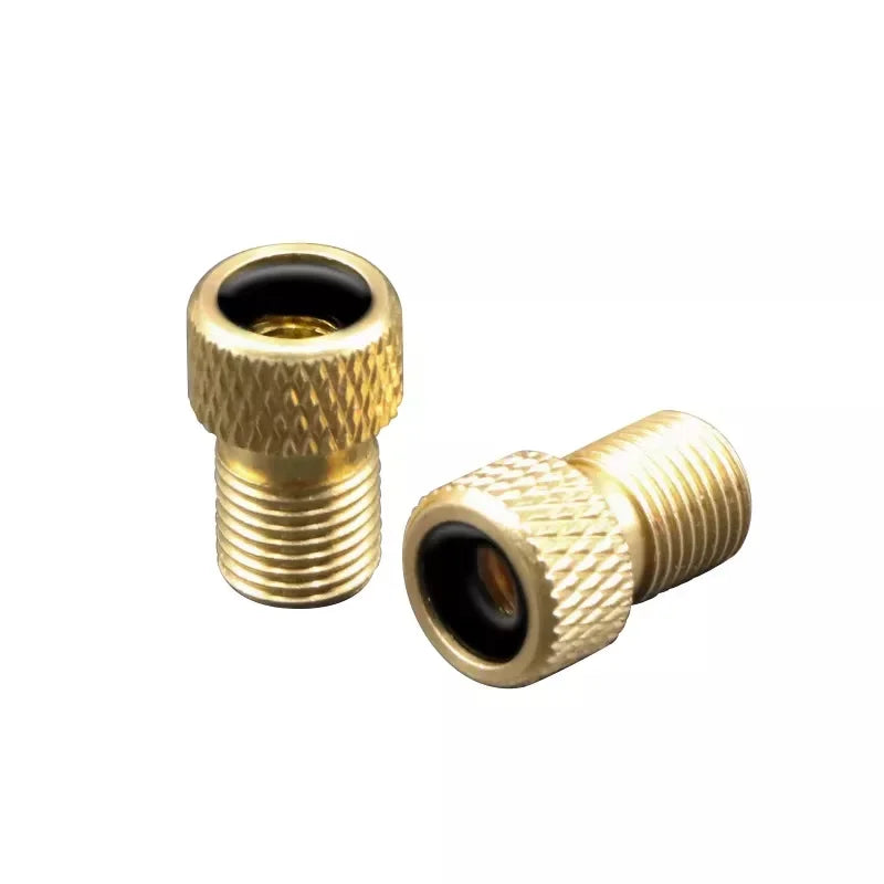 RIDERACE 5pcs Bicycle Valve Adapter Pump Convert Bike Air Valve Adapter Wheels Nozzle Presta to Schrader Copper Gas Nozzle