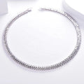 Wholesale Trendy Sterling Silver Baguette Zircon Pendant Necklace with Rhodium Plating for Women-Wedding & Party Occasions