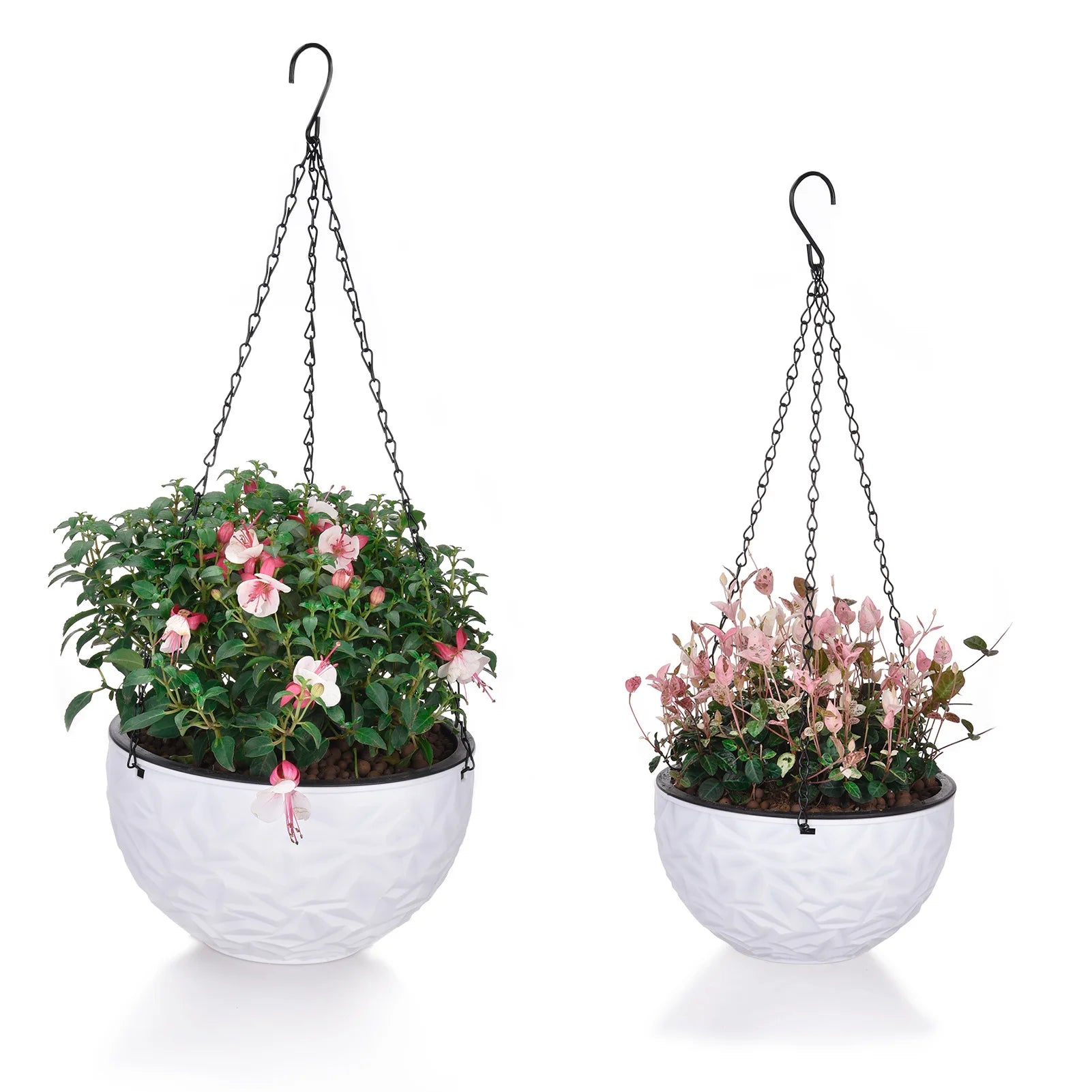 New Arrive Mini Round Planter Outdoor Indoor Hanging Plastic Flowerpot Plant Pots