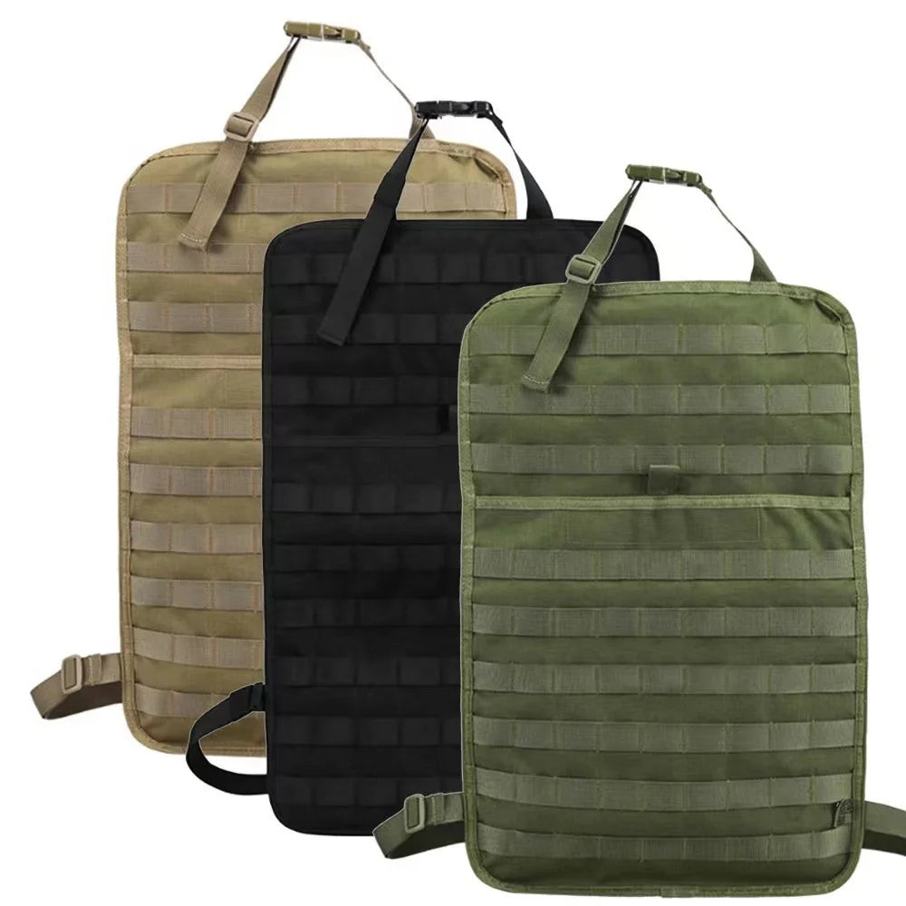 Nylon Multi-Functional Car Seat Storage Bag Rear Seat Arrangement with Molle System for Hanging Cushions Special Purpose Case