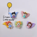 Yiwu Wintop Hot Sale Lovely Wing Angel Faery Design Keychain Accessories Flat Back Resin Cabochon Charms