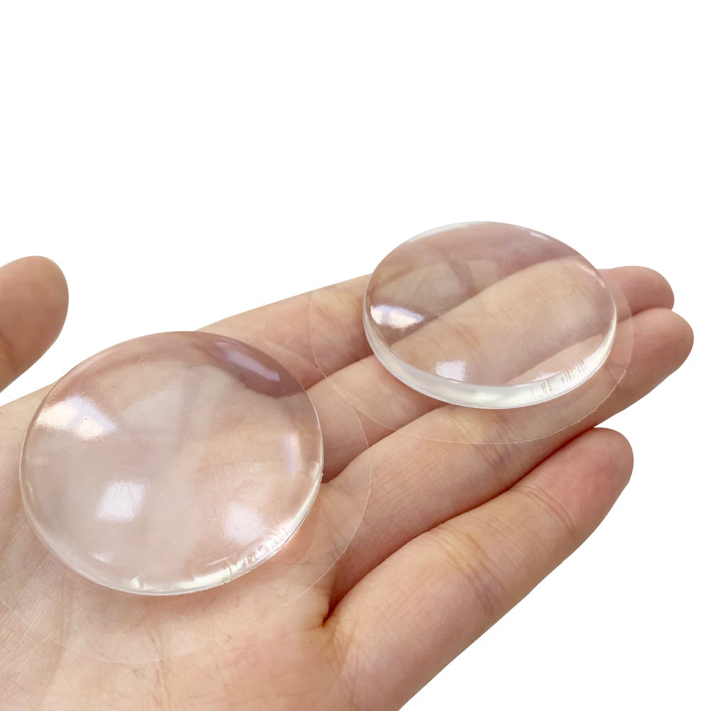 6pcs Wall Protector Clear PU Door Stopper Shock Absorbent Wall Bumper Self-adhesive Door Handle Bumper