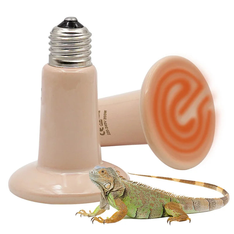 Pet Reptile Heat Lamp Temperature Control Ceramic Infrared Heating Lamps Heat Emitter Light Bulb Reptile Heat Lamps for Sale