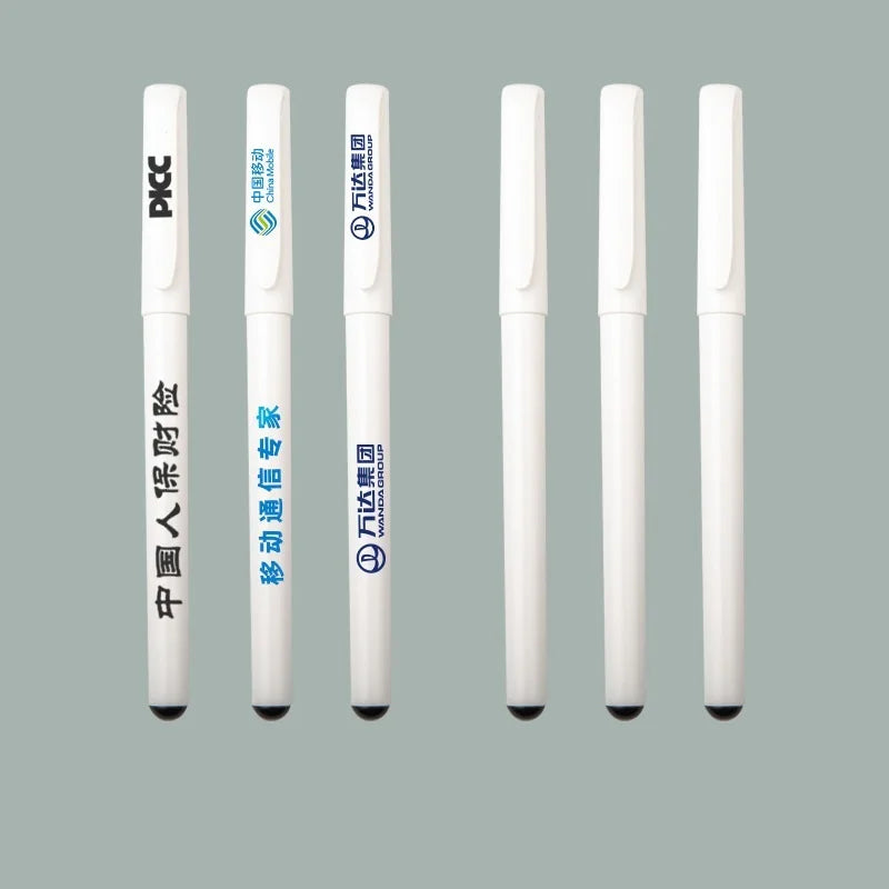 Advertising Gel Pen Print Logo Exhibition Gift Plastic Pen Business Official Signature Ballpoint Pen