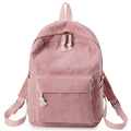 Factory Custom Logo Fashion New Design Corduroy Fabric Girls Fancy Backpack Bags Funny School Travel Backpacks